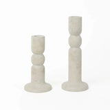 STONE TAPER CANDLE HOLDERS SET