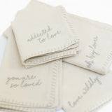 LOVE NOTES EMBROIDERED NAPKINS SET