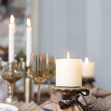 NATURAL SHORT PILLAR CANDLE HOLDER