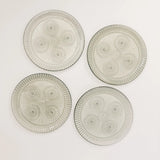 EDEN PRESSED GLASS PLATE SET