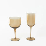 WHITE WINE GLASS - SMOKY AMBER SET