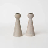 BLEACHED TAPER CANDLE HOLDER